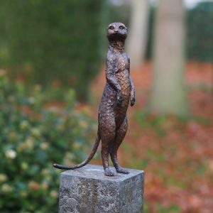 Bronzeskulptur "Stehendes Erdmännchen"