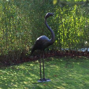 Bronzeskulptur "Flamingo" lebensgross