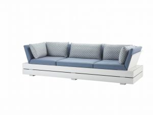 Solpuri Boxx Modul L, 3-Sitzer Sofa in weiss inkl. Kissen