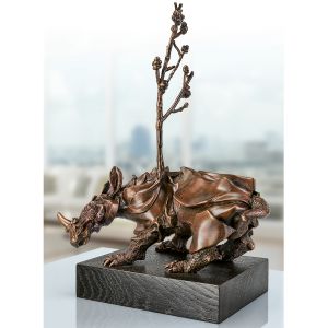 Beispielansicht der Bronzeskulptur "Rhinozeros"