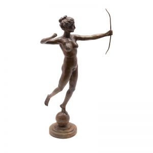 Bronzeskulptur "Bogenschützin Diana" als Aktfigur