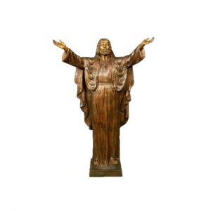 Bronzeskulptur "Jesus auf Marmor"