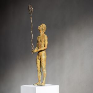 Bronzeskulptur "Thoughts 5 - Time" von Raffaella Benetti