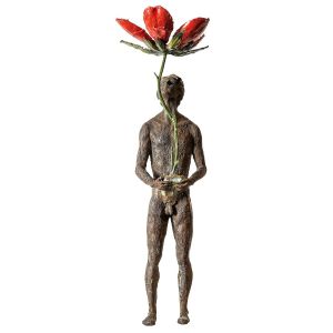 Bronzeskulptur "Thoughts 2 - The Flower" von Raffaella Benetti