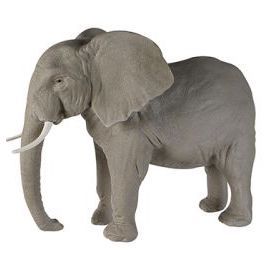 Elefantenskulptur aus Keramik von der Seite