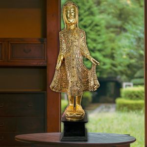Beispielansicht der Holzskulptur "Buddha in Gold"