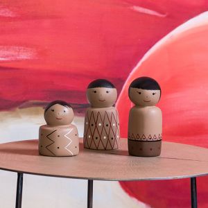 Skulptur "Bonecas Tribos" im 9er-Set von Selma Calheira