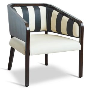 Martini Sessel in schwarz weiß von der Seite