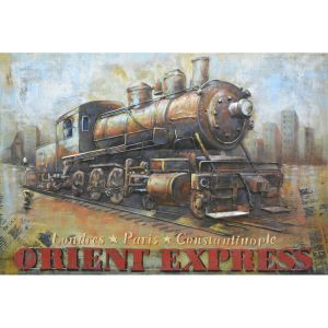 Metall - Wandbild "Lokomotive - Orient Express"