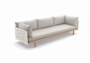 Dedon Sealine 3er-Sofa in silver beige