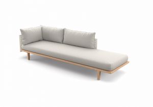 Dedon Sealine Lounge Daybed links in silver beige