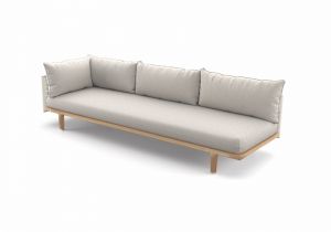 Dedon Sealine Lounge Modul XL rechts in silver beige