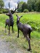 Gartenfiguren aus Bronze Rotwild